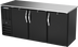 Thumbnail image #2 for Beverage-Air 72-Inch Three-Section Pass-Thru Back Bar Refrigerator, Solid Doors, Right-Mounted Self-Contained Refrigeration, Black