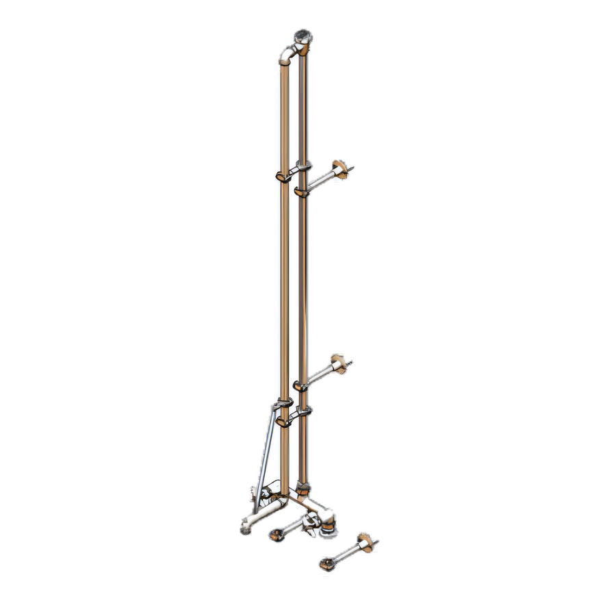 Product image #1 for T&S Brass 8-Inch Center-Set Deck Mount Service Sink Mixing Faucet with Braced Bucket/Pail Hook Nozzle and Elevated Vacuum Breaker