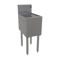 Glastender Free Standing Stainless Steel Underbar Drainboard with Removable Perforated Insert, 12 x 19 Inches