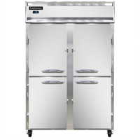 Continental Refrigerator 2FSNSAHD Two-Section Shallow Depth Reach-In Freezer with Half Solid Doors