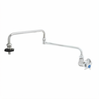 T&S Brass Wall-Mount Single-Temperature Pot Filler Faucet with 24-Inch Double-Joint Swing Nozzle