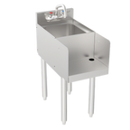 Thumbnail image #1 for Krowne Silver Series 18-12BD 12-Inch x 22.5-Inch Freestanding Stainless Steel Blender Dump Sink with Recessed Step and Wall-Mount Faucet