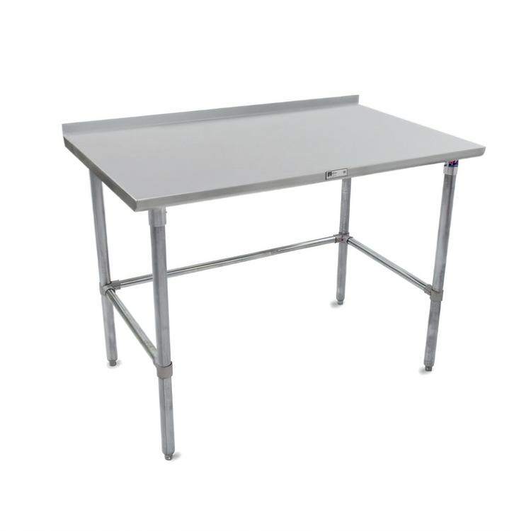 Product image #1 for John Boos Stallion 36" x 36" Stainless Steel Work Table with 1-1/2" Rear Up-Turn and Galvanized Open Base