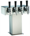 Thumbnail image #1 for Perlick Air-Cooled 2-Faucet Stainless Steel Tee Beer Tower with Polished Chrome Finish