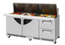 Thumbnail image #1 for Turbo Air Super Deluxe 72-5/8-Inch Mega Top Refrigerated Prep Table with 2 Drawers and 30-Pan Capacity