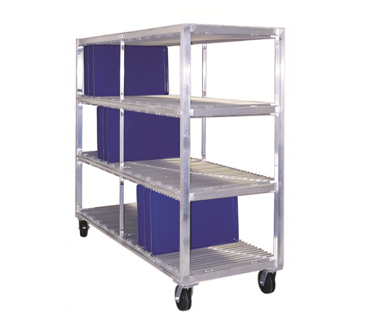 Product image #1 for New Age Mobile Aluminum 3-Tier Tray Drying Rack, 288-Tray Capacity