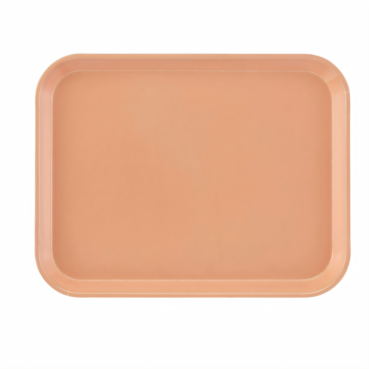 Product image #1 for Cambro Camtray Rectangular Fiberglass Cafeteria Tray, 14 x 18 Inches, Dark Peach