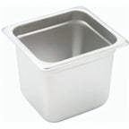 Thumbnail image #2 for Sapphire Manufacturing SM-STP606 1/6 Size Steam Table Pan, 6" Deep, 24 Gauge, Solid 18/8 Stainless Steel