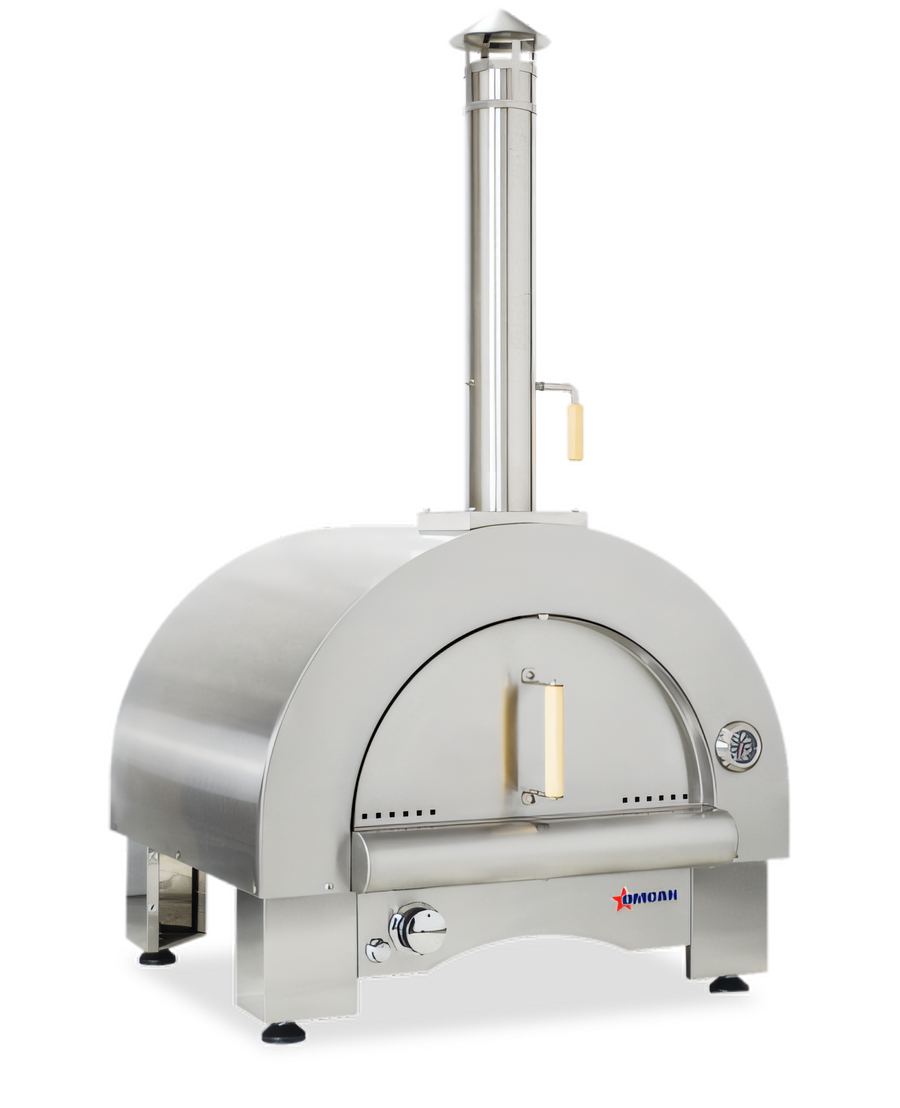 Product image #1 for Omcan USA 33-Inch Countertop Wood and Propane Gas Pizza Oven, Single Deck