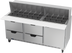 Thumbnail image #1 for Beverage-Air SPED72HC-30M-4 72-Inch Mega Top Refrigerated Prep Table with 30-Pan Opening, Drawers and Door