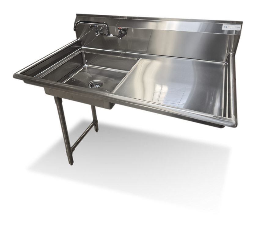 Product image #1 for Undercounter Left-Side Dish Table with 20" x 20" x 5" Pre-Rinse Bowl