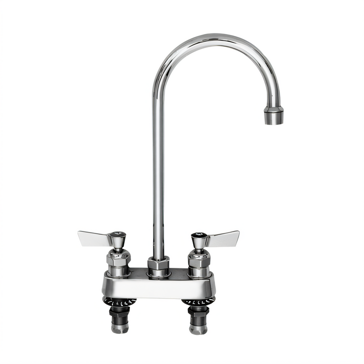 Product image #1 for Fisher 4-Inch Center Deck Mount Manual Faucet with 12-Inch Swivel Gooseneck Spout