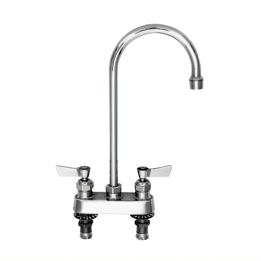 Product image #1 for Fisher 4-Inch Center Deck Mount Manual Faucet with 12-Inch Swivel Gooseneck Spout