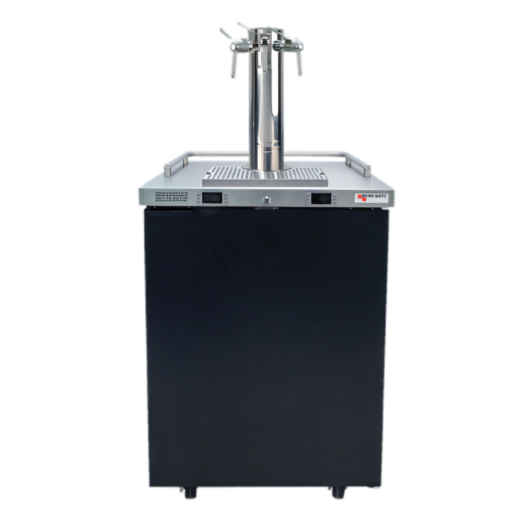 Product image #1 for Pro-Line E-Series Dual-Temperature 1-Section Wine Cooler Dispenser, 25-Inch, 4-Keg, 3-Faucet, Black
