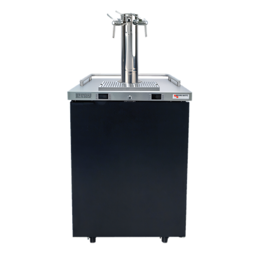 Product image #1 for Pro-Line E-Series Dual-Temperature 1-Section Wine Cooler Dispenser, 25-Inch, 4-Keg, 3-Faucet, Black