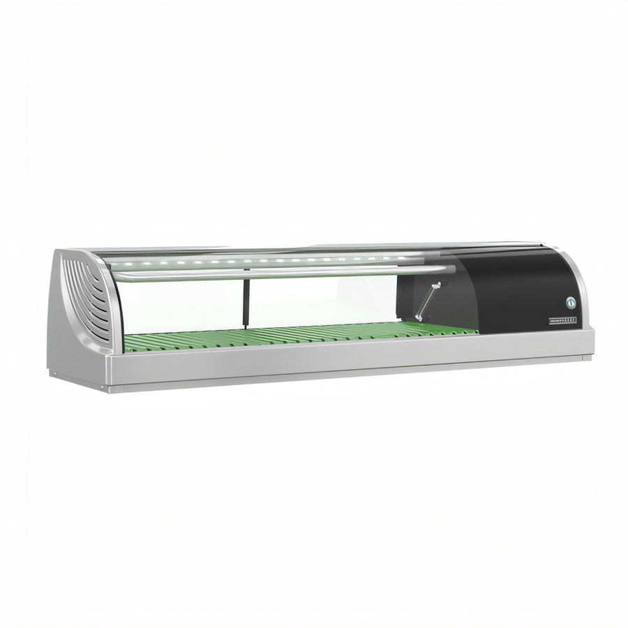 Product image #1 for Hoshizaki Countertop Refrigerated Sushi Display Case, 47.2-Inch Wide, Curved Glass, Right-Side Refrigeration
