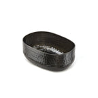 Thumbnail image #1 for American Metalcraft ABHB46 Hammered Aluminum Oval Entrée Basket, 25 oz., Black Case of 32