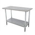 Thumbnail image #1 for Special Value Series 30-Inch x 24-Inch Flat Top Stainless Steel Economy Work Table with Adjustable Undershelf