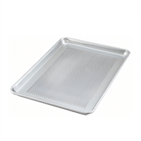 Winco Full-Size Perforated Aluminum Sheet Pan, 26 x 18 In., Closed Bead