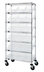 Thumbnail image #1 for Quantum Mobile Wire Shelving Bin System with 18 Clear Bins, 36 x 18 Inches