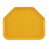 Thumbnail image #2 for Cambro Camtray 14 x 22 Inch Trapezoid Fiberglass Fast Food & Cafeteria Tray, Mustard