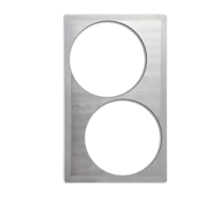 Product image #1 for Miramar Single Size Stainless Steel Template for Miramar Cookware with 2 Round Cutouts