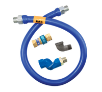 Dormont Blue Hose 1-1/4 Inch I.D. x 48 Inch Moveable Gas Connector Hose Assembly with SnapFast Quick Disconnect and Swivel MAX