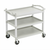 Thumbnail image #1 for Cambro KD Low-Profile 3-Shelf Utility Bus Cart, Speckled Gray, 400 lb. Capacity