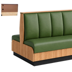 Thumbnail image #1 for ATSMFG ATS AT&S-ASWB-KR42-3CH GR6 Karender Wall Booth, 42" high, 3-channel back, Upholstery and foam fitted over a computer-cut cabinet-grade plywood