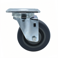 BK Resources 4SBR-1PT-GR Shelf Casters & Leveling Feet