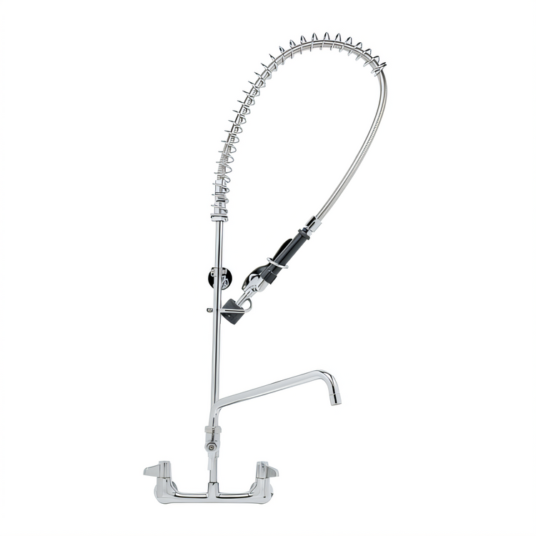 Product image #1 for equip 8-Inch Wall Mount Low-Flow Pre-Rinse Unit with 12-Inch Swing Nozzle Add-On Faucet