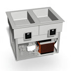 Thumbnail image #1 for Duke Manufacturing HCF-2 2-Pan Hot/Cold/Freeze Drop-In Food Well with Remote Digital Controls, Stainless Steel, Mechanically Cooled