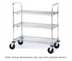 Thumbnail image #1 for Metro Super Erecta SP Heavy Duty 3-Shelf Utility Bus Cart, 60 x 24 x 39 Inches, Brite Zinc Finish