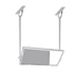 Thumbnail image #1 for Advance Tabco MI-60 Ceiling-Mounted Tilting Demo Mirror, 62.5 x 25.5 Inches, Stainless Steel