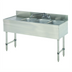 Thumbnail image #1 for Advance Tabco Special Value Series 3-Compartment Stainless Steel Bar Sink with Left Drainboard and Splash-Mount Faucet, 48 x 18 Inches