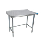 Thumbnail image #1 for BK Resources VTTROB-3030 30" x 30" 18-Gauge 430 Stainless Steel Open-Base Work Table with 1-1/2" Rear Riser
