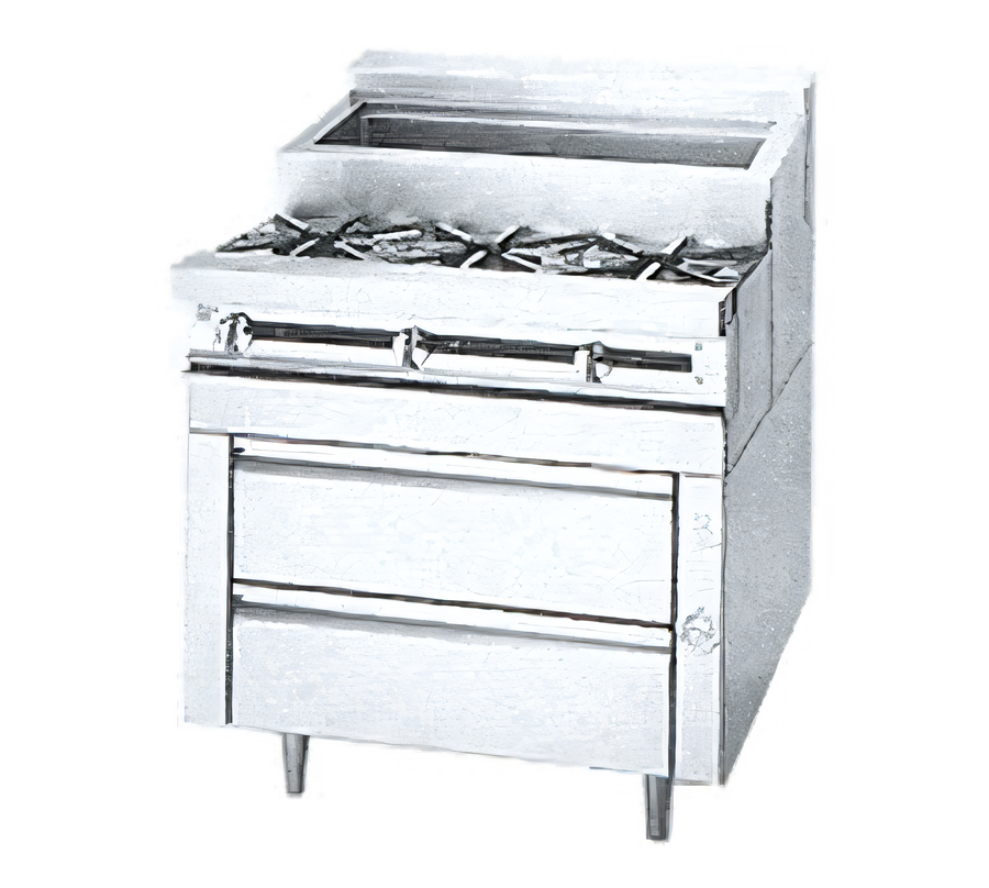 Product image #1 for Titan JMSS-03-T-36 Fire & Ice 36 Inch Gas Sauté Station with 3 Open Burners and Refrigerated Rail