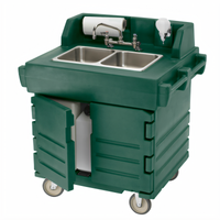 Cambro CamKiosk® Mobile 2-Compartment Hand Sink Cart with Self-Contained Water and Waste Tanks and Hot Water Heater
