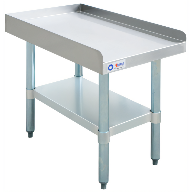 Product image #1 for Omcan USA Stainless Steel Equipment Stand with Undershelf, 18 x 30 Inch Top, 2-Inch Rear and Side Upturn