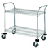 Thumbnail image #1 for Quantum Chrome-Plated Wire Utility Cart, 36 x 24 x 37-1/2 Inches, 2 Shelves, 1,200 lb Capacity