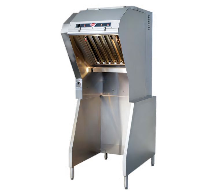 Product image #1 for Wells WVU-26 Universal Ventless Hood with 26-Inch Cooking Zone, 3-Stage Filtration, LED Lights, and Stainless Steel Stand