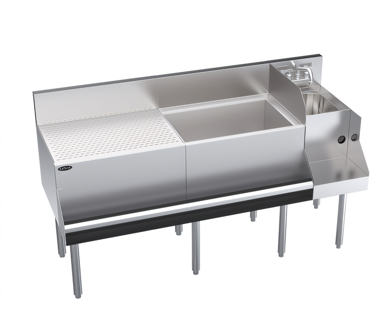 Product image #1 for Krowne Royal Series 60-Inch Underbar Ice Bin/Cocktail Station with 24-Inch Drainboard, 12-Inch Blender Station and 10-Circuit Cold Plate