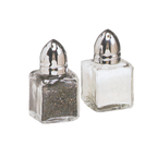 Thumbnail image #1 for American Metalcraft SP125 Petite Single Salt/Pepper Shaker, Paneled Glass, Stainless Steel Top, 1/2 oz., 2 in. Case of 432
