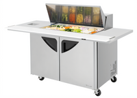 Turbo Air Super Deluxe Two-Section Sandwich/Salad Mega Top Prep Table, 18-Pan Opening