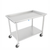 Thumbnail image #1 for John Boos Stainless Steel Sorting Table with 4-Sided Raised Edge, Undershelf and Locking Casters, 36-7/8 x 30-3/8 Inches