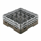 Thumbnail image #2 for Cambro Camrack® 16S534167 Full-Size 16-Compartment Glass Rack, Brown, with 2 Soft Gray Extenders Case of 4