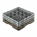 Thumbnail image #2 for Cambro Camrack Full Size 16-Compartment Glass Rack with 2 Soft Gray Extenders, Brown