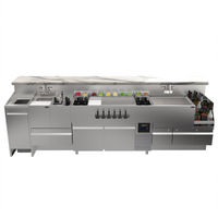 Krowne Alchemist One Twenty Two Alchemy Series 122-Inch Refrigerated Underbar Workstation
