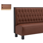 Thumbnail image #1 for ATSMFG ATS AT&S-ASWB-K42-BT GR8 Kevin Wall Booth, 42" high, Sewn Button-tuft back, removable sinuous spring seat with connecting links, upholstered