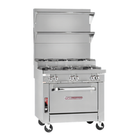 Southbend Platinum 36-Inch Heavy Duty Gas Range with 6 Open Burners, Step-Up Rear Burners, and Standard Oven
